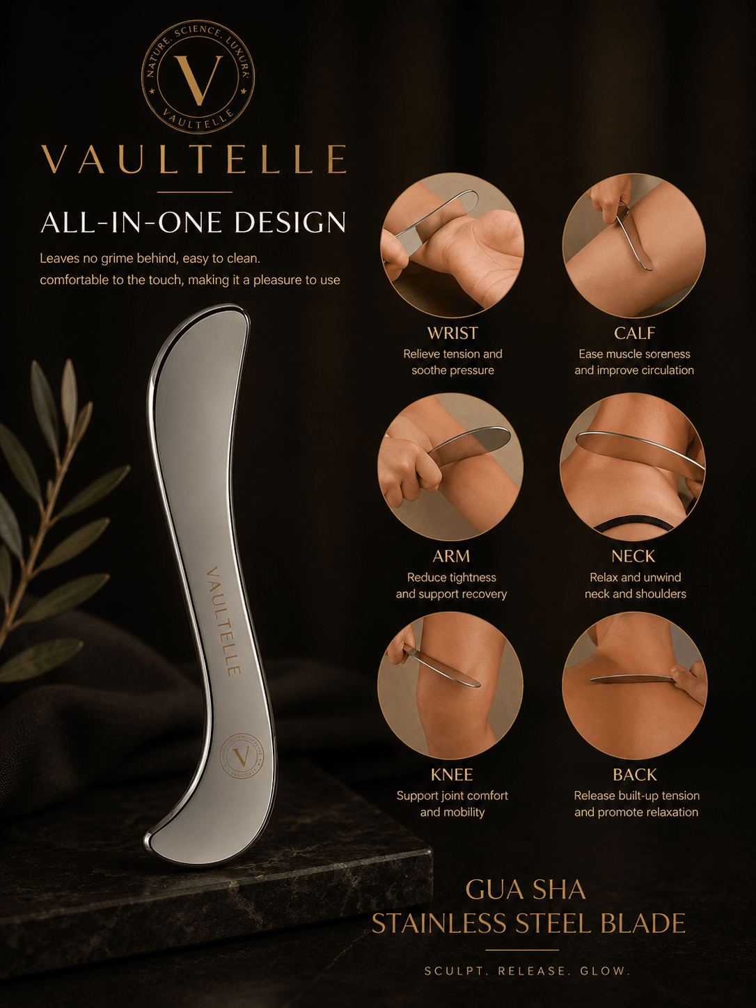 Gua Sha Massage tool - Vaultelle